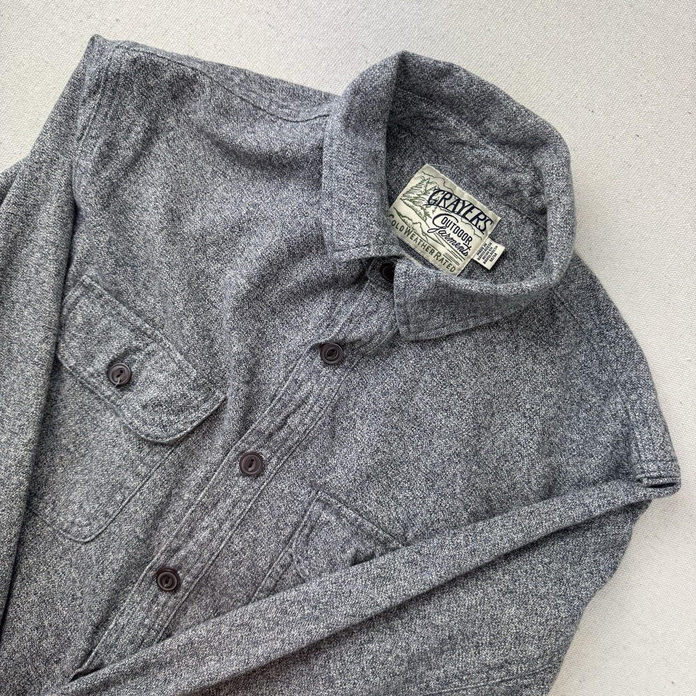 Crayers Outdoor Garments Cold Weather Rated Shirt Jacket Men Medium Button Up